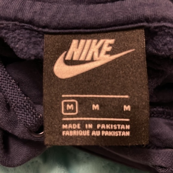 Men's Nike‎ Sportswear Just Do It Hoodie Navy W/YELLOW PRINT Sz M .  DA0151-410 - Picture 10 of 10